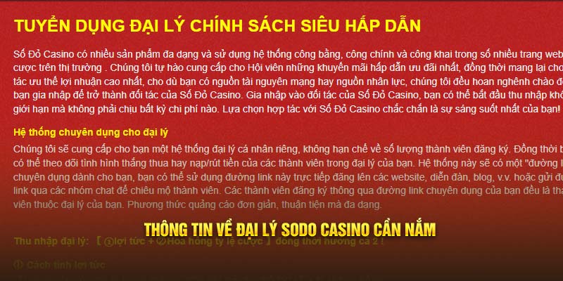 Đại Lý SODO Casino