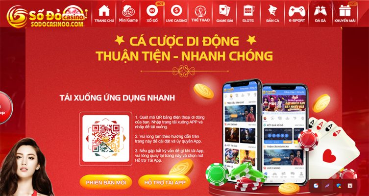 Tải app - Truy cập vào đường link để đến với trang chủ Sodo casino